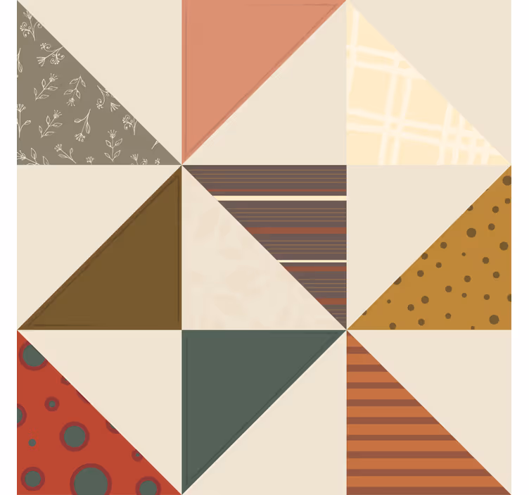 Dessous de verre segments de couleurs géométriques - TenStickers