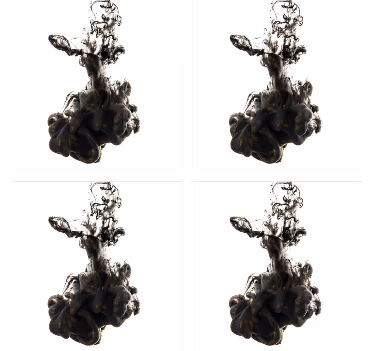 Dessous de verre tourbillon d'encre noire fluide - TenStickers