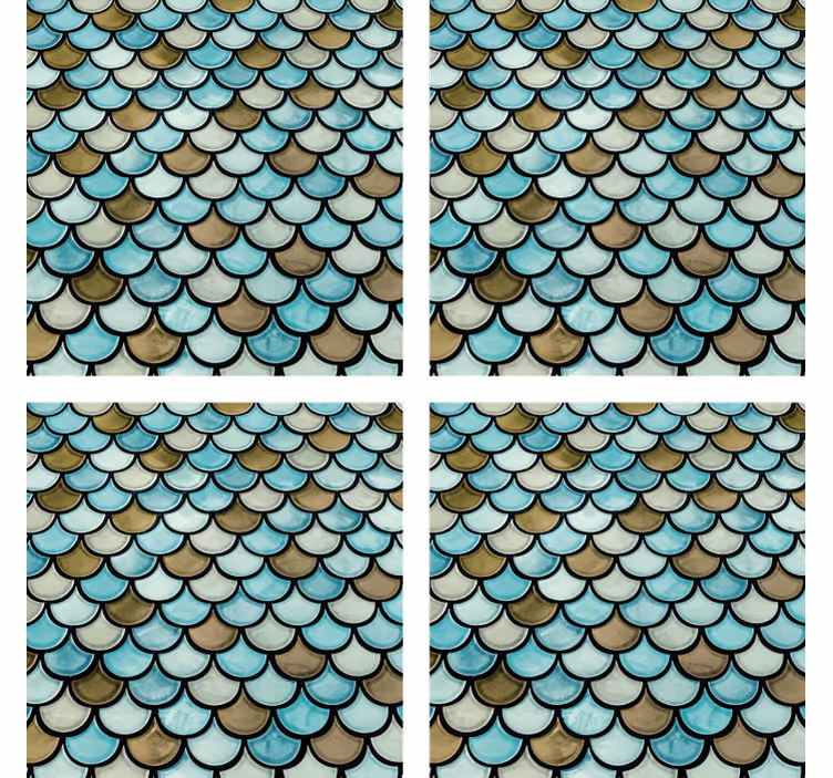 Dessous de verre effet superposé festonné - TenStickers