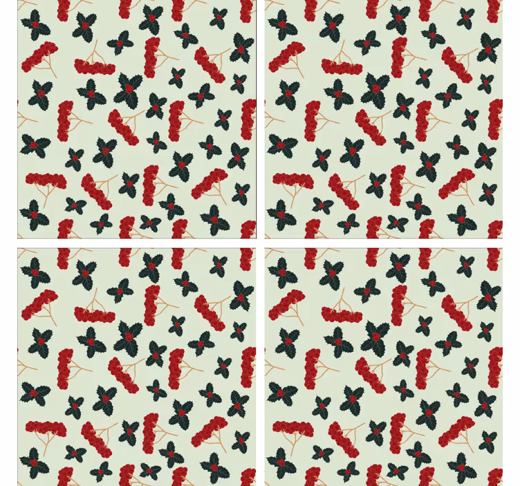 Dessous de verre motif floral inspiré - TenStickers