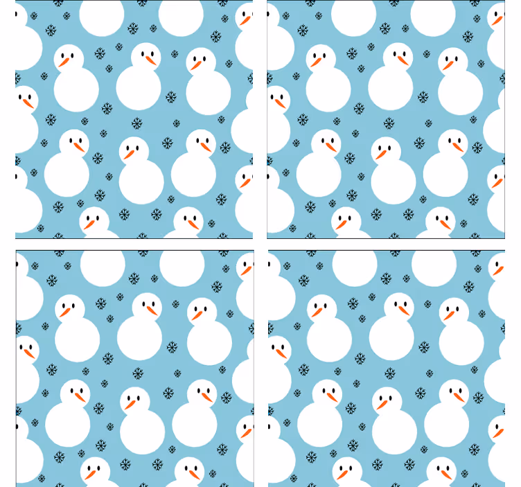Dessous de verre noël fond motif bonhomme de neige - TenStickers