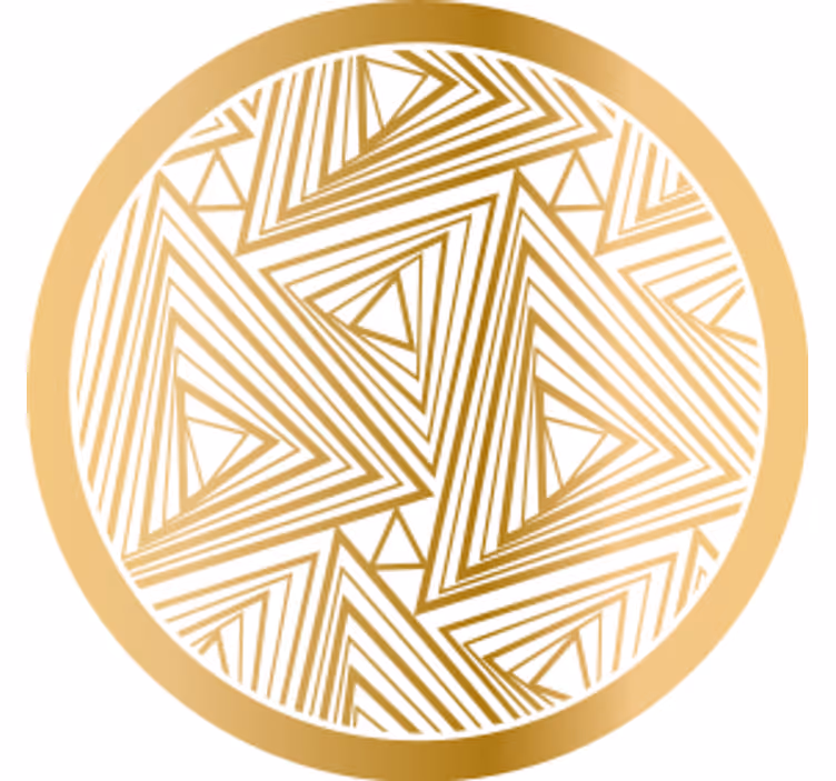 Dessous de verre motif géométrique triangles - TenStickers