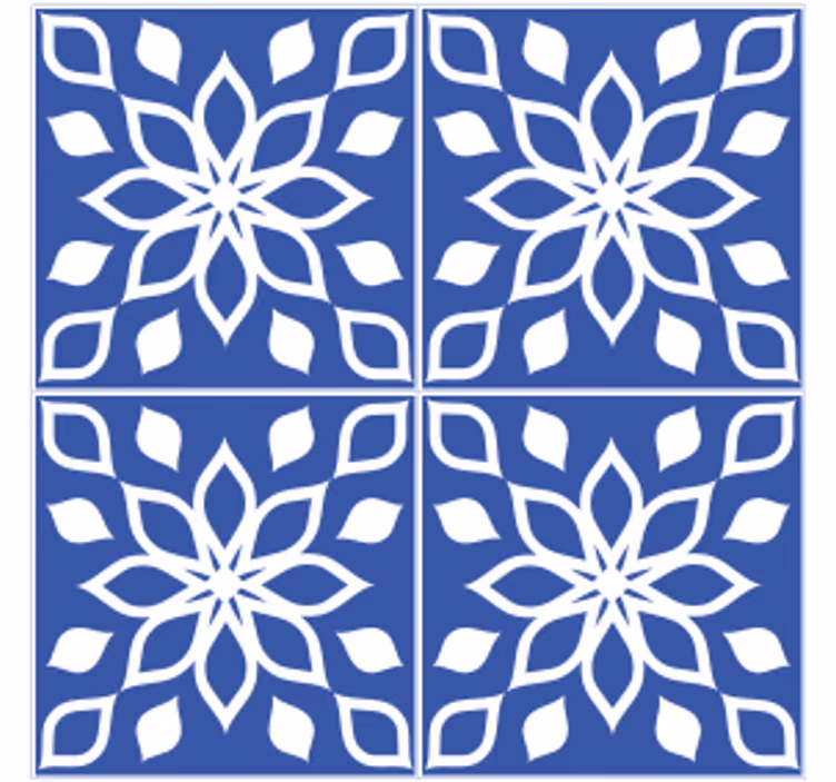 Dessous de verre carreaux floraux - TenStickers