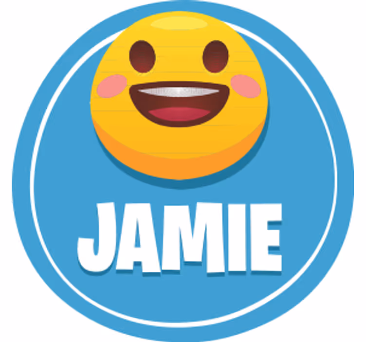 Dessous de verre personnalisable visage souriant - TenStickers
