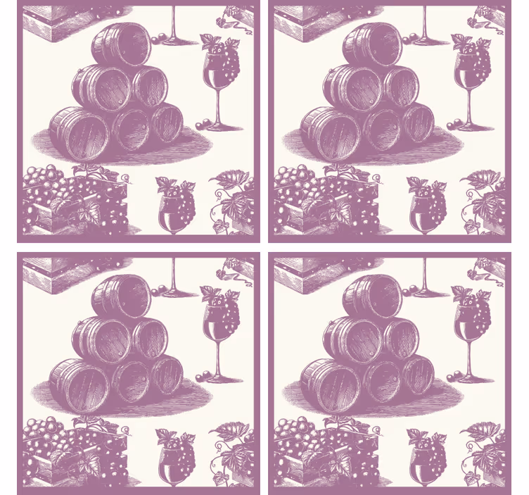 Dessous de verre bière fût et verres - TenStickers