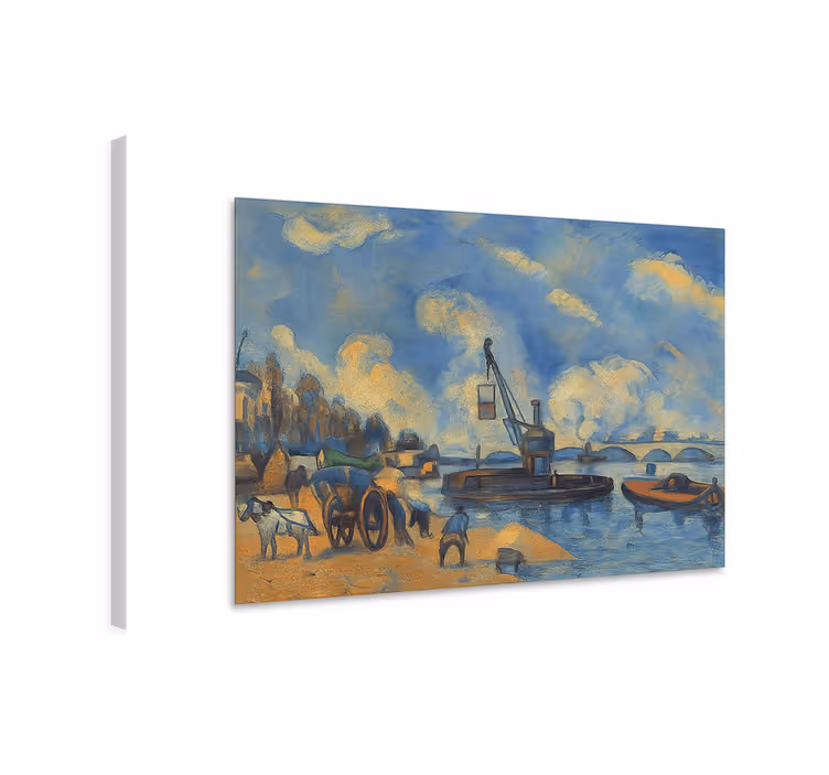 Tableau art la seine à bercy - TenStickers