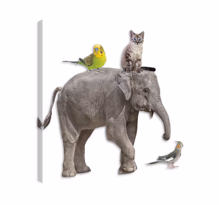Tableau éléphants et autres animaux - TenStickers