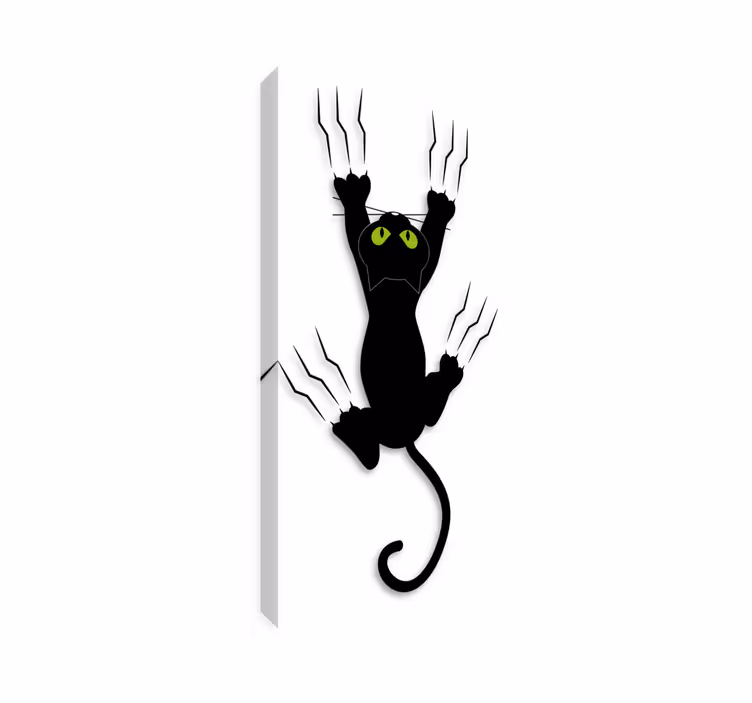 Tableau chat autocollant enfant mural - TenStickers