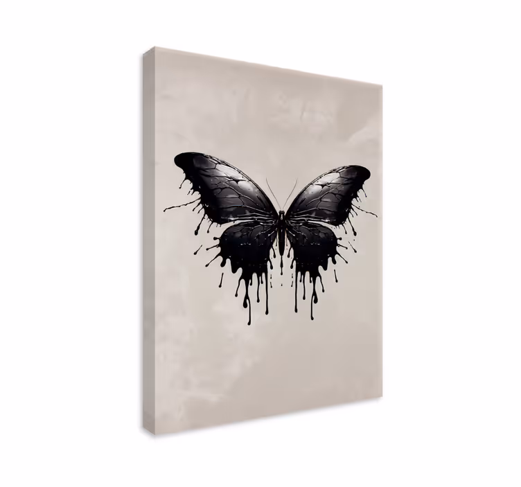 Tableau papillons ailes grandes noires - TenStickers
