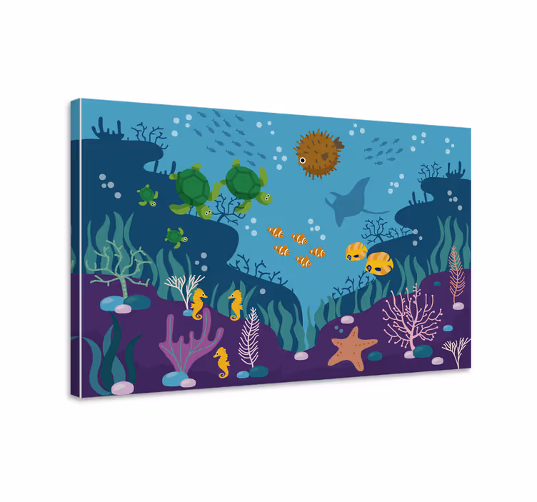 Tableau poissons décoratif pour chambre d'enfant - TenStickers