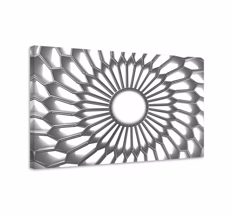Tableau moderne Mandala diamant blanc 3d - TenStickers