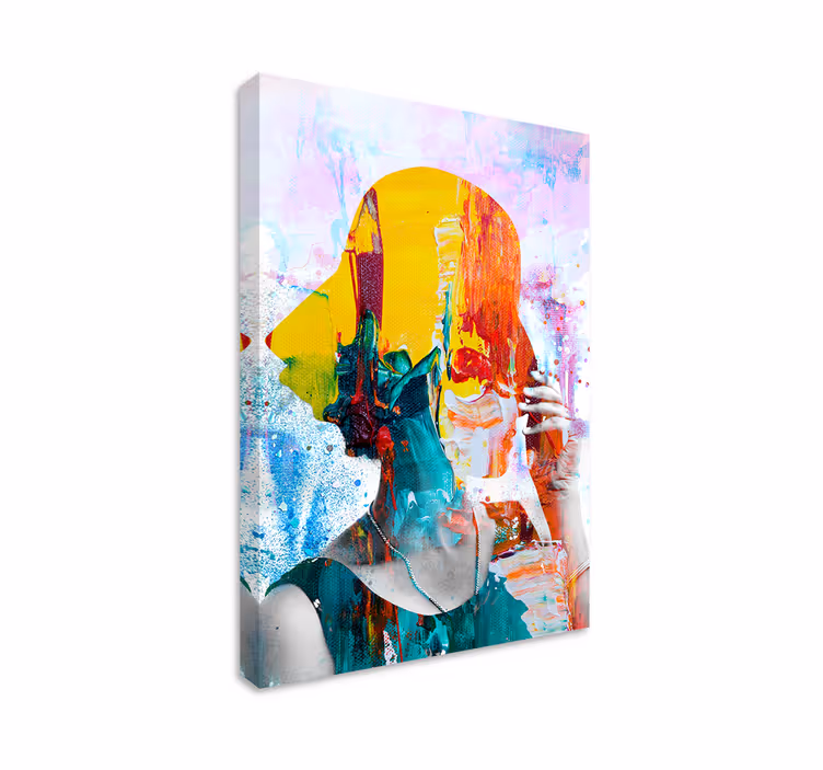Tableau moderne Art femme colorée - TenStickers