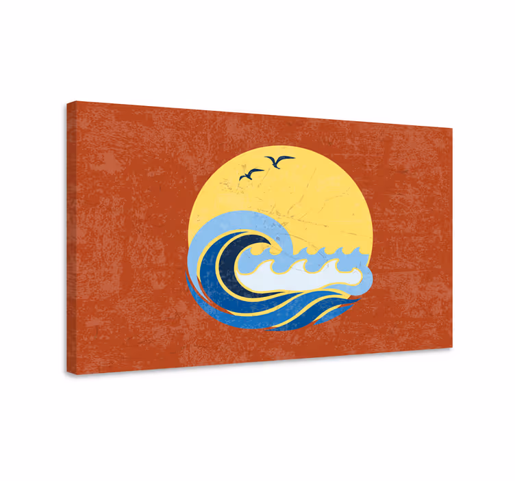 Tableau mer Soleil, plage et vague - TenStickers