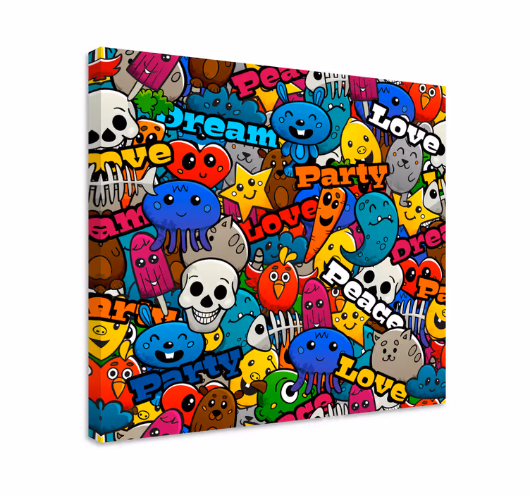 Tableau collage de personnages funky - TenStickers