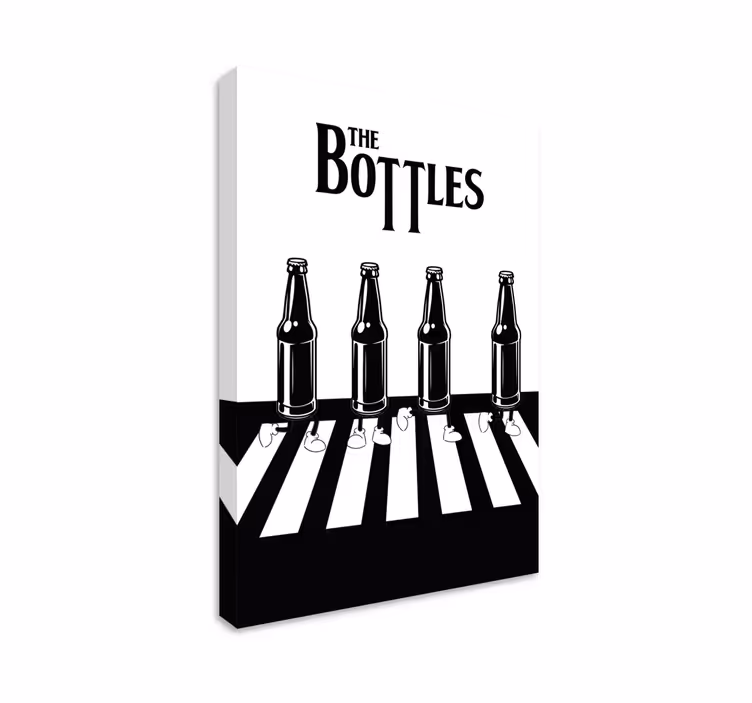 Tableau texte tableau de bouteilles rayées - TenStickers