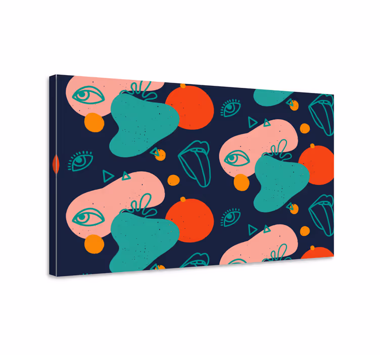 Tableau abstrait arrangement de visages abstraits - TenStickers