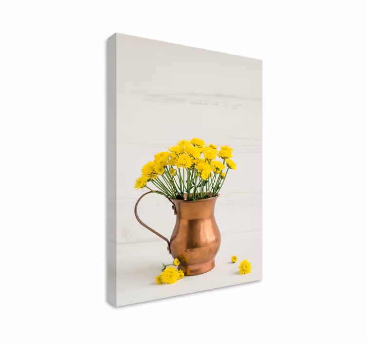 Tableau fleurs et plantes arrangement de fleurs dorées - TenStickers
