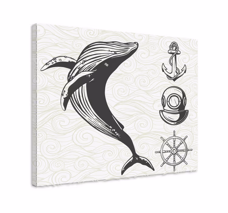 Tableau Rústico para baño marino - TenStickers