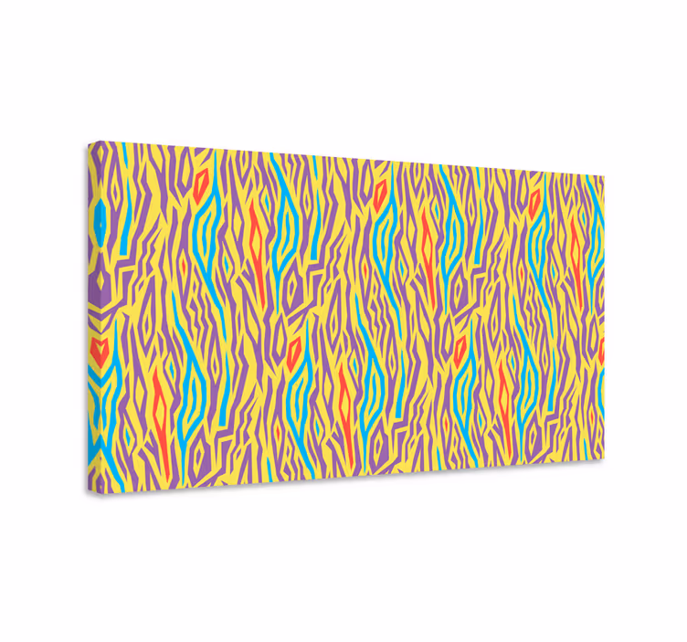 Tableau géométrique lignes colorées abstraites - TenStickers