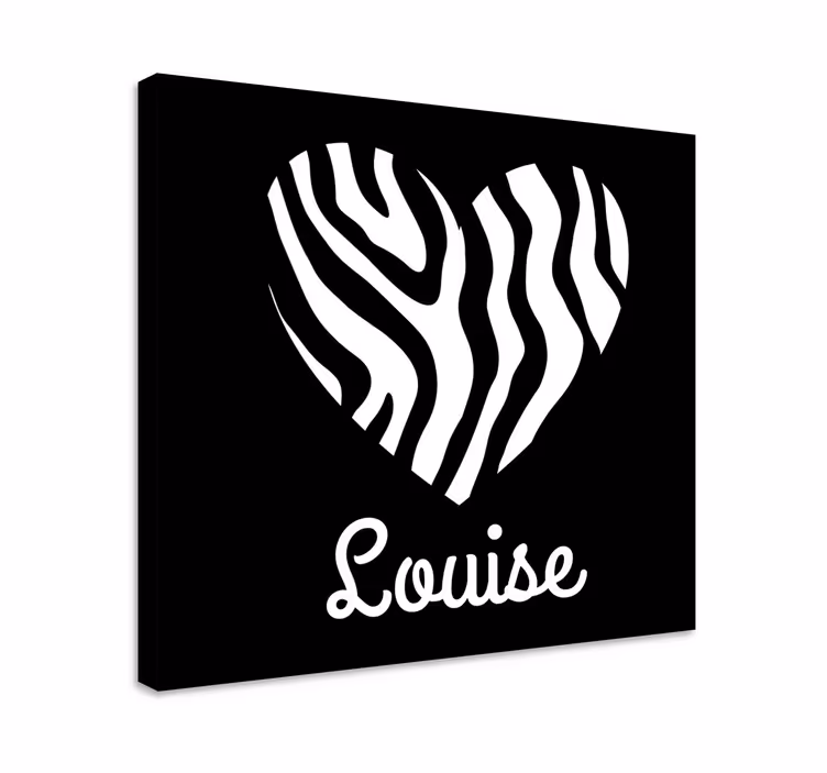Tableau citation cœur avec prénom - TenStickers