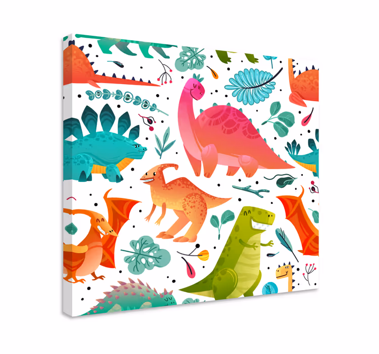 Tableau Joyeux dinosaures pour les enfants - TenStickers