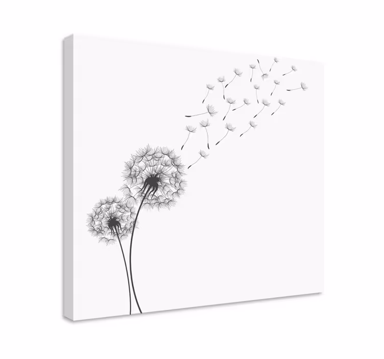 Tableau fleurs et plantes graines de pissenlit en vol - TenStickers
