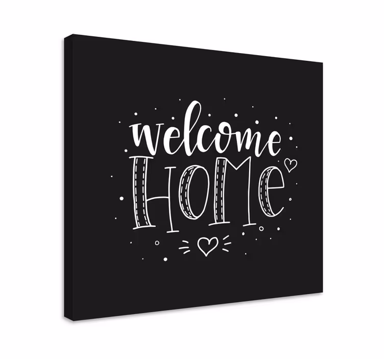 Tableau citation message de bienvenue à la maison - TenStickers