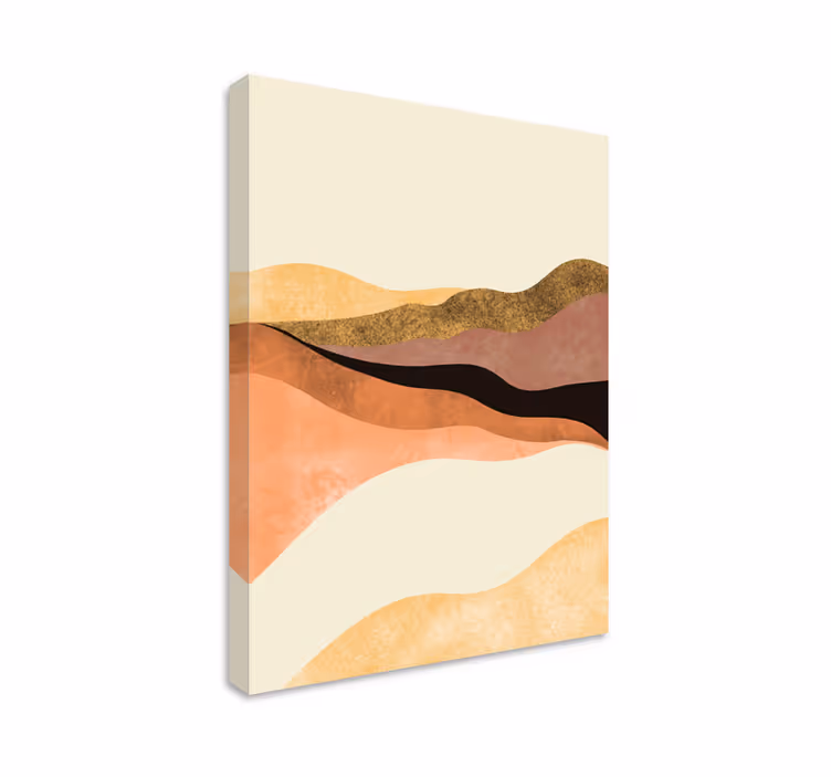 Tableau abstrait vagues douces en mouvement - TenStickers