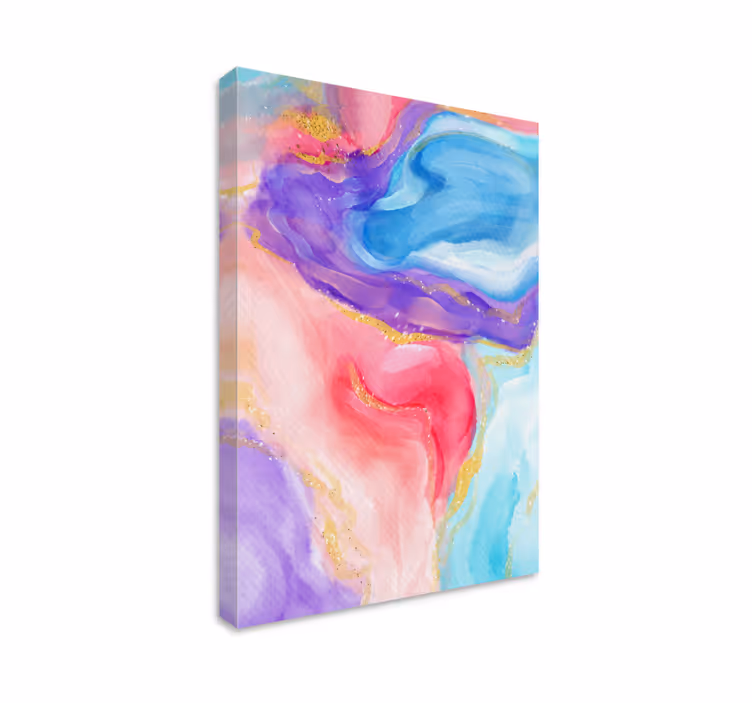 Tableau abstrait flux de couleurs fluides - TenStickers