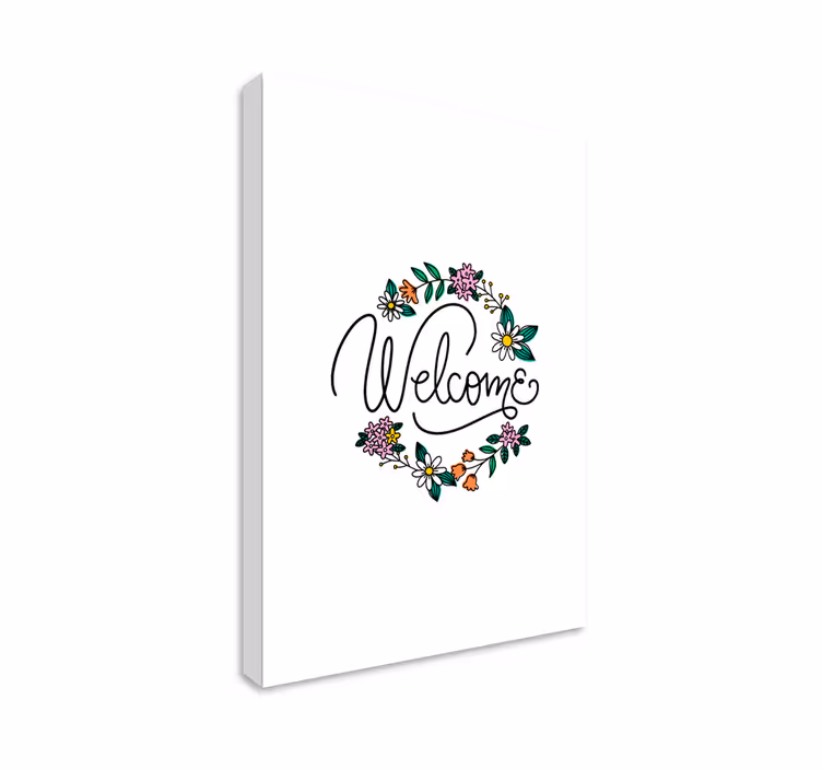 Tableau entrée Fleur de bienvenue - TenStickers