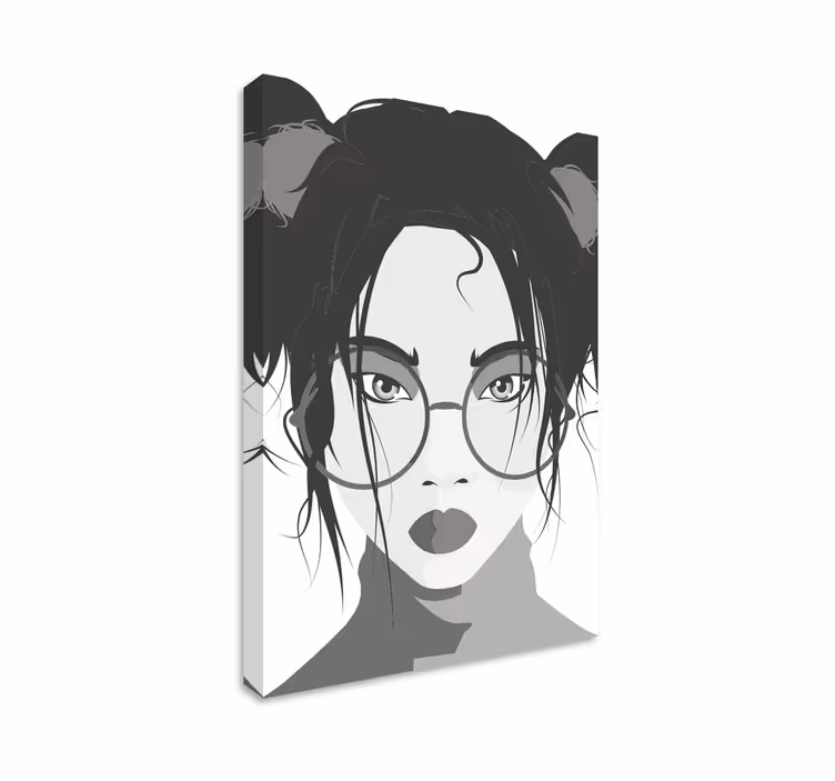 Tableau personnage femme jeune et stylée - TenStickers