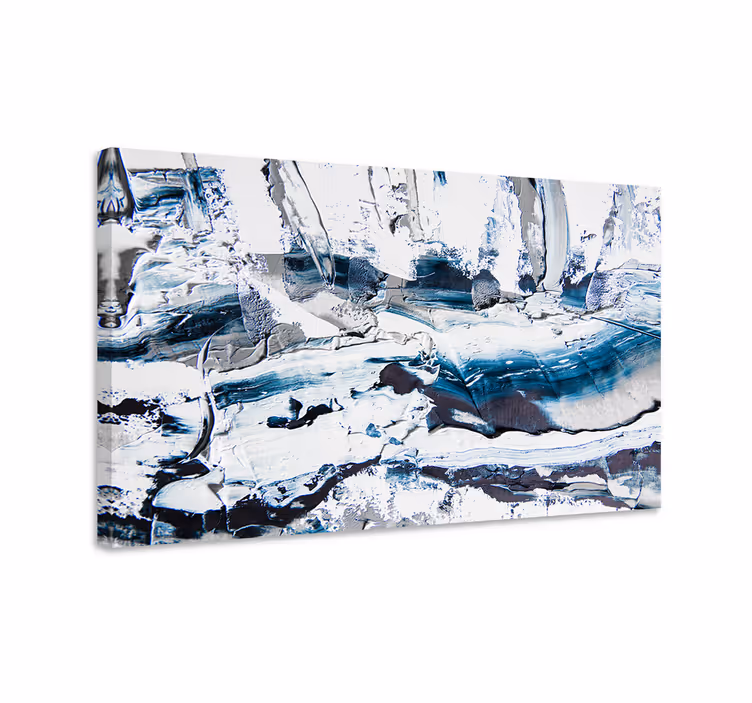 Tableau abstrait couches monochromes texturées - TenStickers