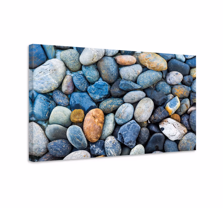 Tableau rustique texture de galets lisses - TenStickers