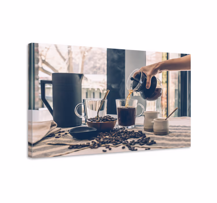 Tableau pour restaurant Café triptyque - TenStickers