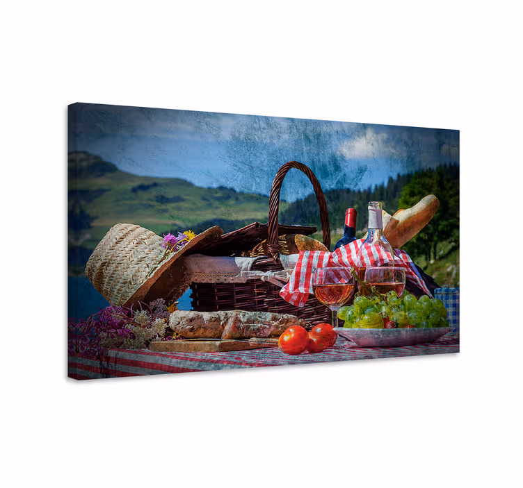 Tableau paysages scène de pique-nique - TenStickers