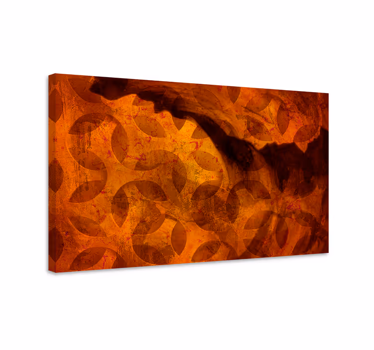 Tableau abstrait motifs de feuilles complexes - TenStickers