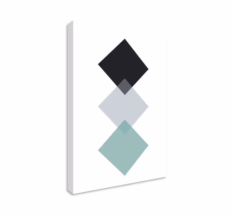 Tableau géométrique formes de diamants empilées - TenStickers