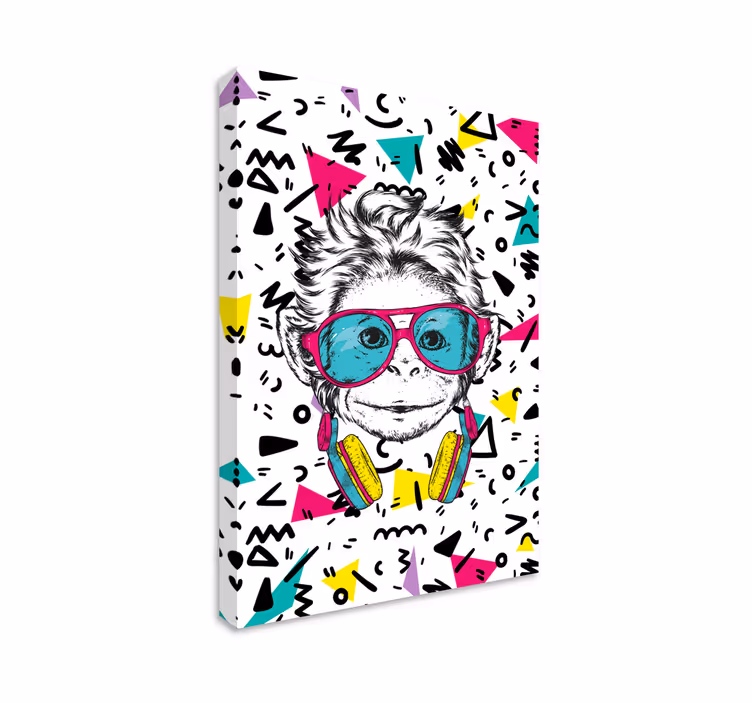 Tableau animaux portrait de singe sympa - TenStickers