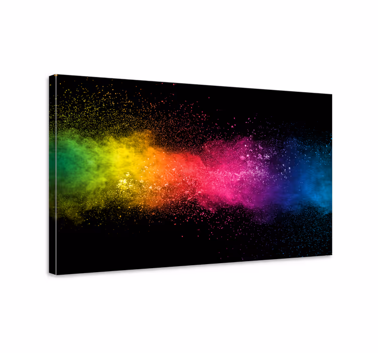 Tableau abstrait éclaboussure multicolore - TenStickers