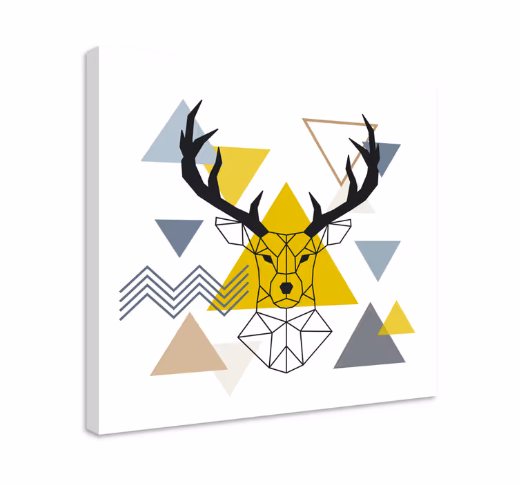 Tableau cerf Cerf géométrique - TenStickers