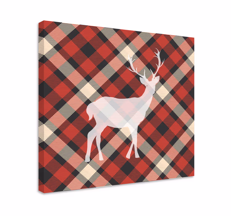 Tableau cerfs silhouette de cerf stylisée - TenStickers