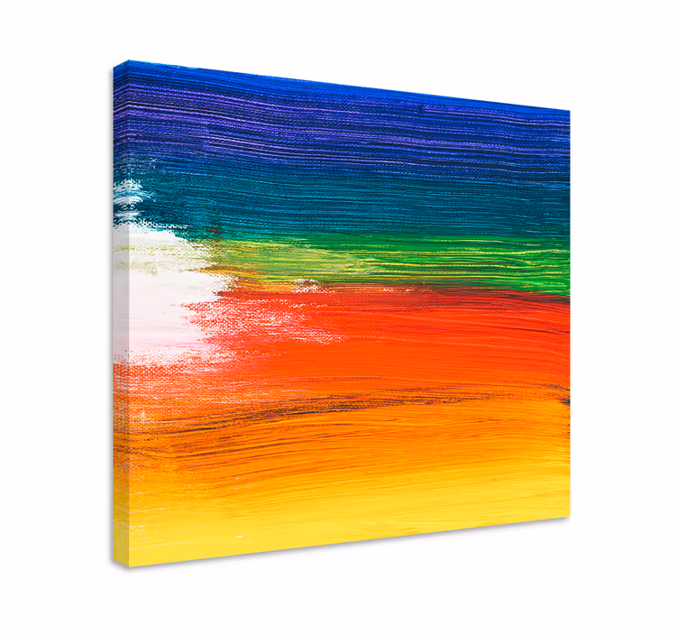 Tableau abstrait rayures abstraites colorées - TenStickers