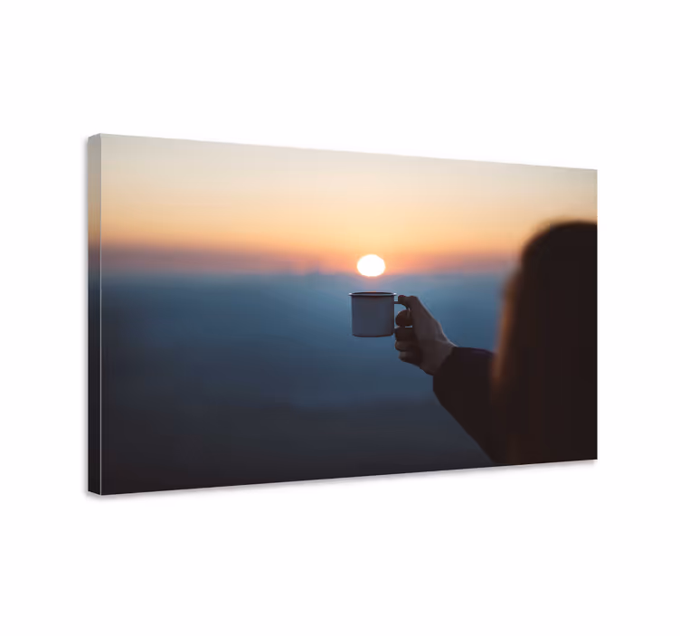 Tableau personnage tasse à la main - TenStickers