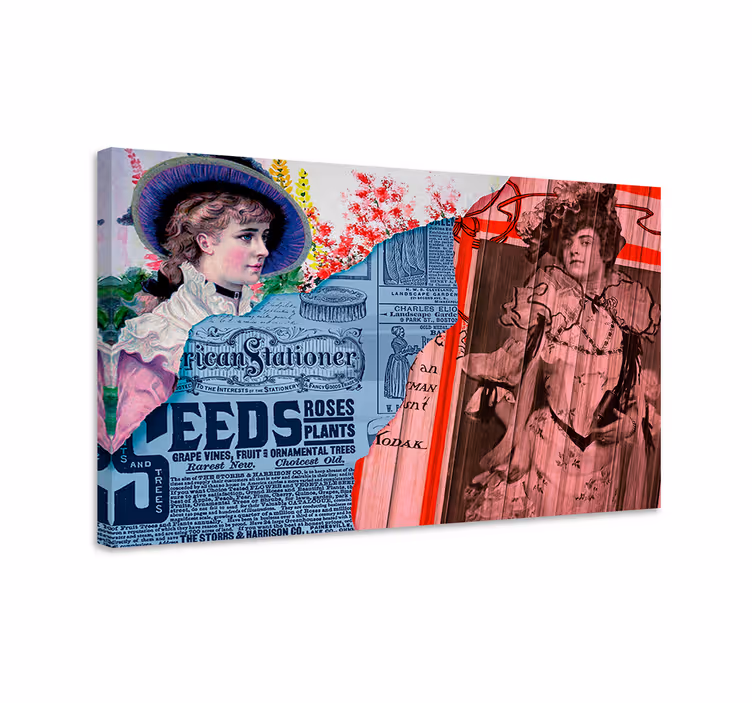 Tableau élégant portraits de mode vintage - TenStickers