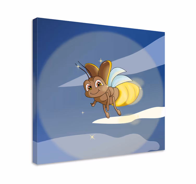 Tableau oiseaux insectes volants heureux - TenStickers