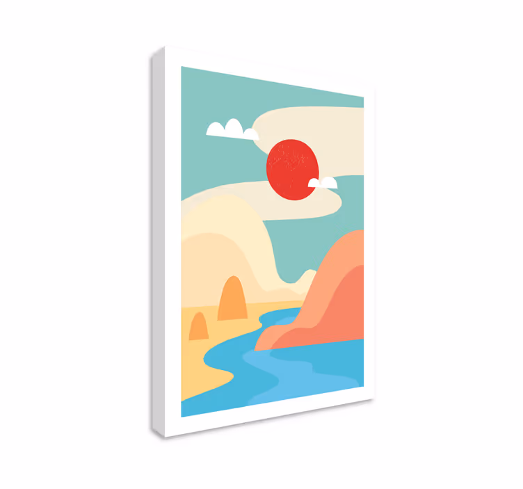 Tableau paysages scène naturelle abstraite - TenStickers