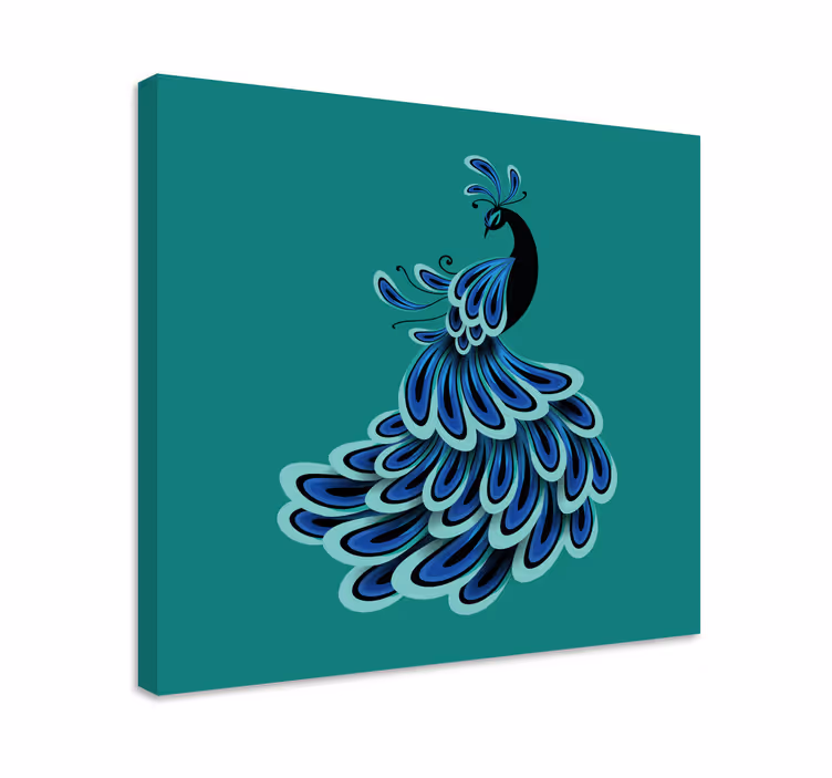 Tableau 3d design de paon Élégant - TenStickers