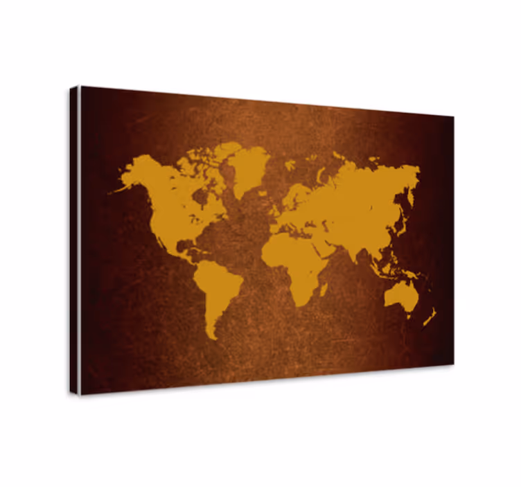 Tableau carte du monde carte du monde rétro - TenStickers
