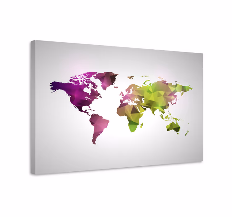 Tableau carte du monde carte du monde polygonale - TenStickers
