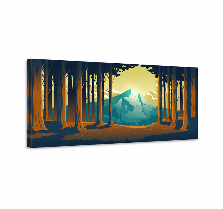 Tableau arbre de vie Dessin animé nature - TenStickers